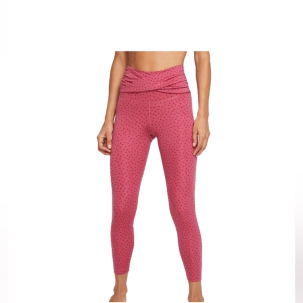 Nike Women's Pink Polka Dot Leggings